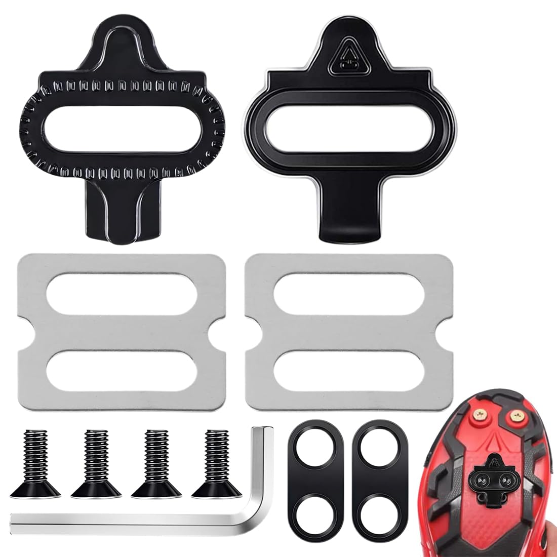 Calzas SPD Shimano MTB para bicicleta con placas antideslizantes, compatibles con pedales