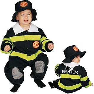 Dress Up America Little Baby Deluxe Fire Fighter Costume Set (0-9 months (Weight: 3.5-7kg, Height: 43-63cm))
