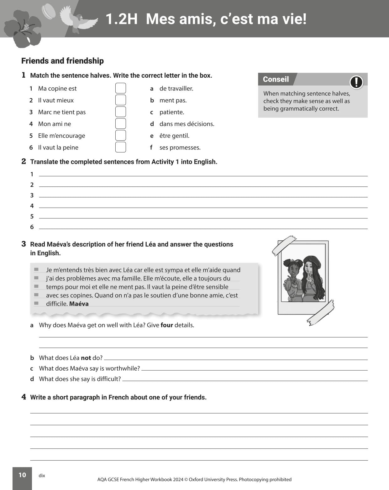 AQA GCSE French: AQA GCSE French Higher Grammar, Vocabulary and Translation Workbooks: Pack of 8