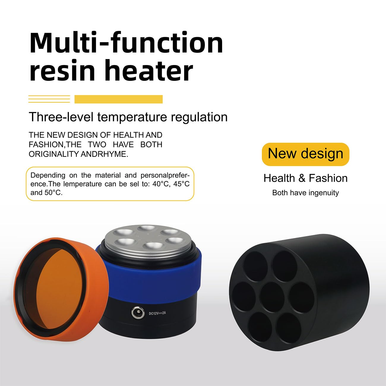 24W AR Heater Composite Softener Heater Warmer with Light Filter Silicone Cover Adjustable Temperature 40°C-50°C