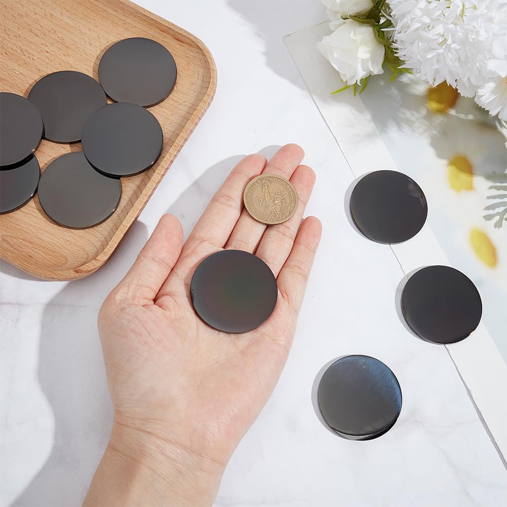 WEBEEDY 10pcs 40mm Stainless Steel Coin Blanks 3mm Thick Black Blanks Coin Blanks Tags for Laser Engraving and Stamping DIY Custom Challenge Coins Team Tokens Wedding Gift