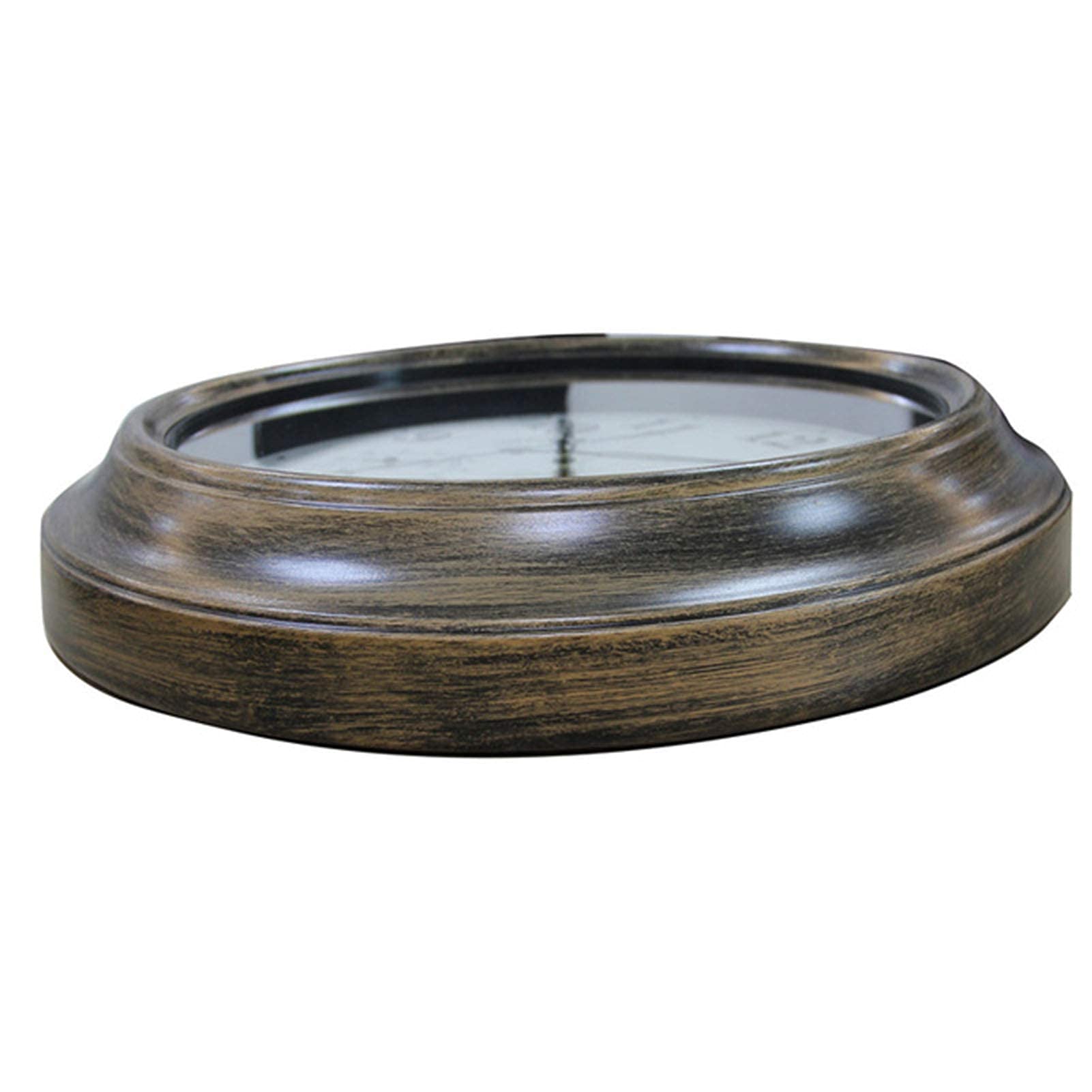 45 cm duży wewnętrzny zewnętrzny zegar ścienny, nowoczesny, nietykający, z termometrem i higrometrem, na patio, do ogrodu, werandy, kuchni, salonu, sypialni