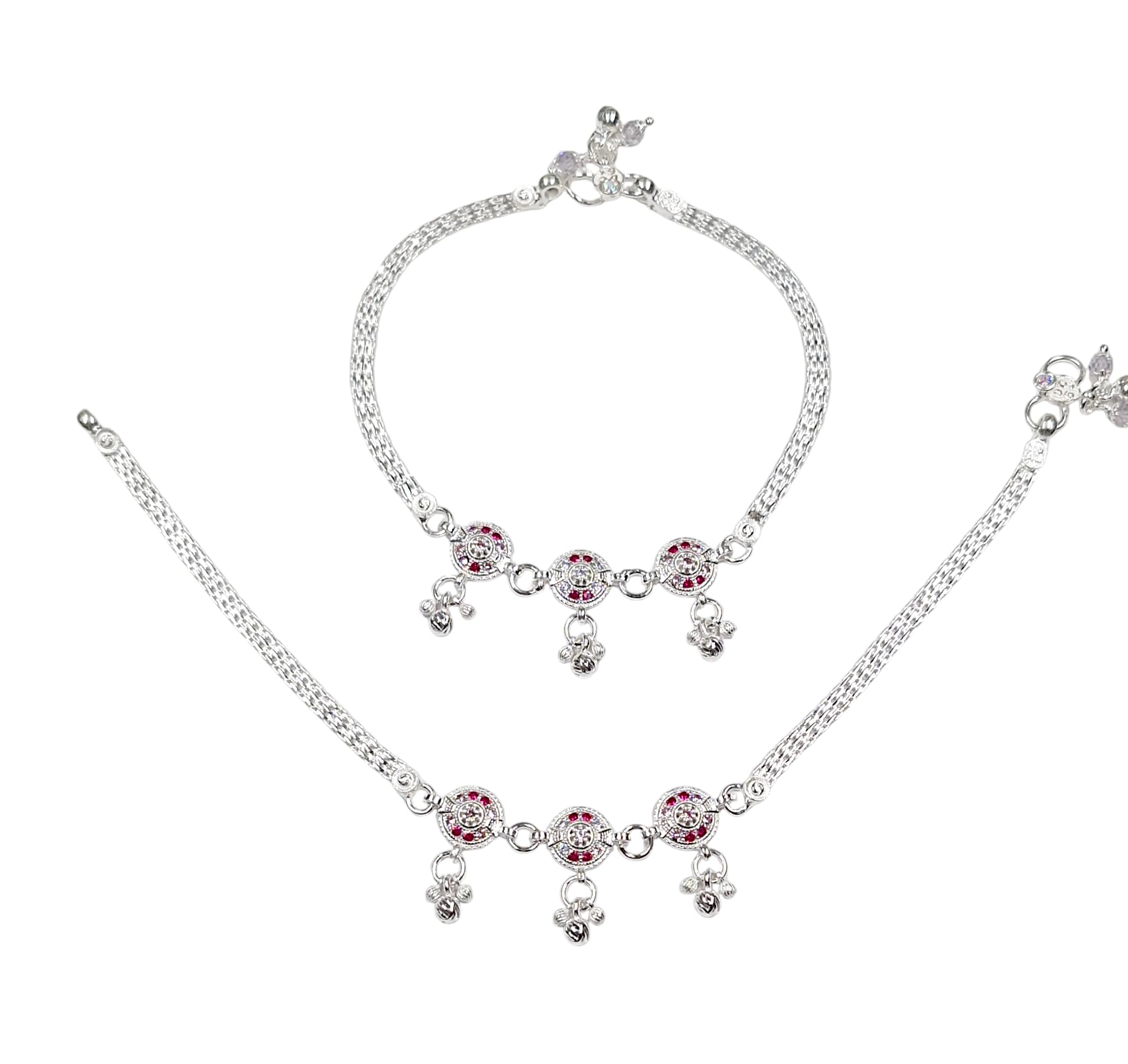 Shree Shobha CollectionSilver Anklet Chandi Ki Payal Size 10.5 inches weight 35 gm