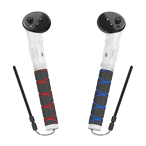 OURVR Beat Saber Handle Compatible with Meta Quest 3, Controller Extenders for Supernatural, Gorilla Tag Long Arms(Not fit charging dock) (Extension