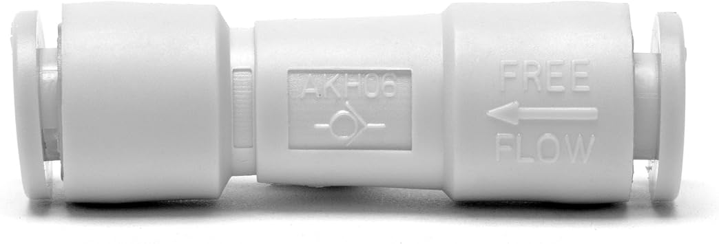 Ultum Nature Systems Advanced CO2 Check Valve - 6mm 3/16 One Way Air Valve for Freshwater Aquarium Airline Tubing, Prevent Backflow, Unidirectional Flow Control Air Pump Attachment - 1 Pack