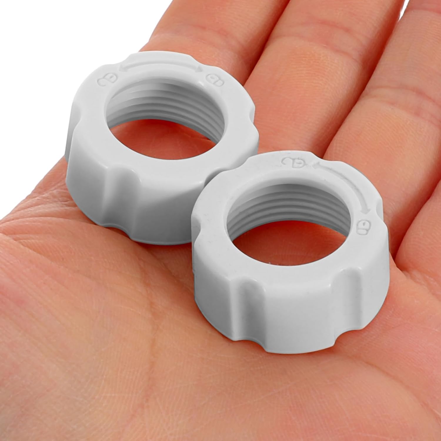 17mm White Plastic Car Phone Holder Tightening Rings 10 Pack