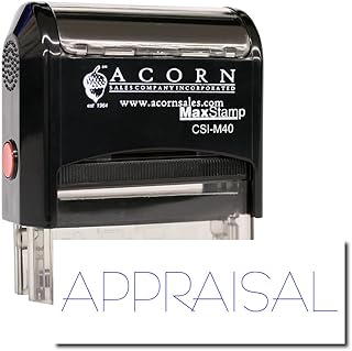 MaxStamp - Large Self-Inking Appraisal Stamp (Black Ink)