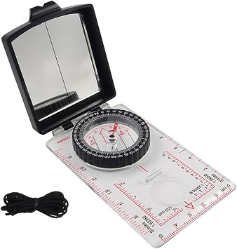 Gotical Military UTM/MGRS Coordinate Scale Map Reading and Land Navigation Topographical Map Scale, Protractor and Grid Coordinate Reader and Camping Recreational