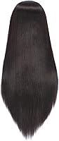 Vista 5 de Headfix 66 "-28" cabeza de maniquí de pelo largo sintético; cabeza de maniquí para prácticas de cosmetología con abrazadera (6F1919LB0220).