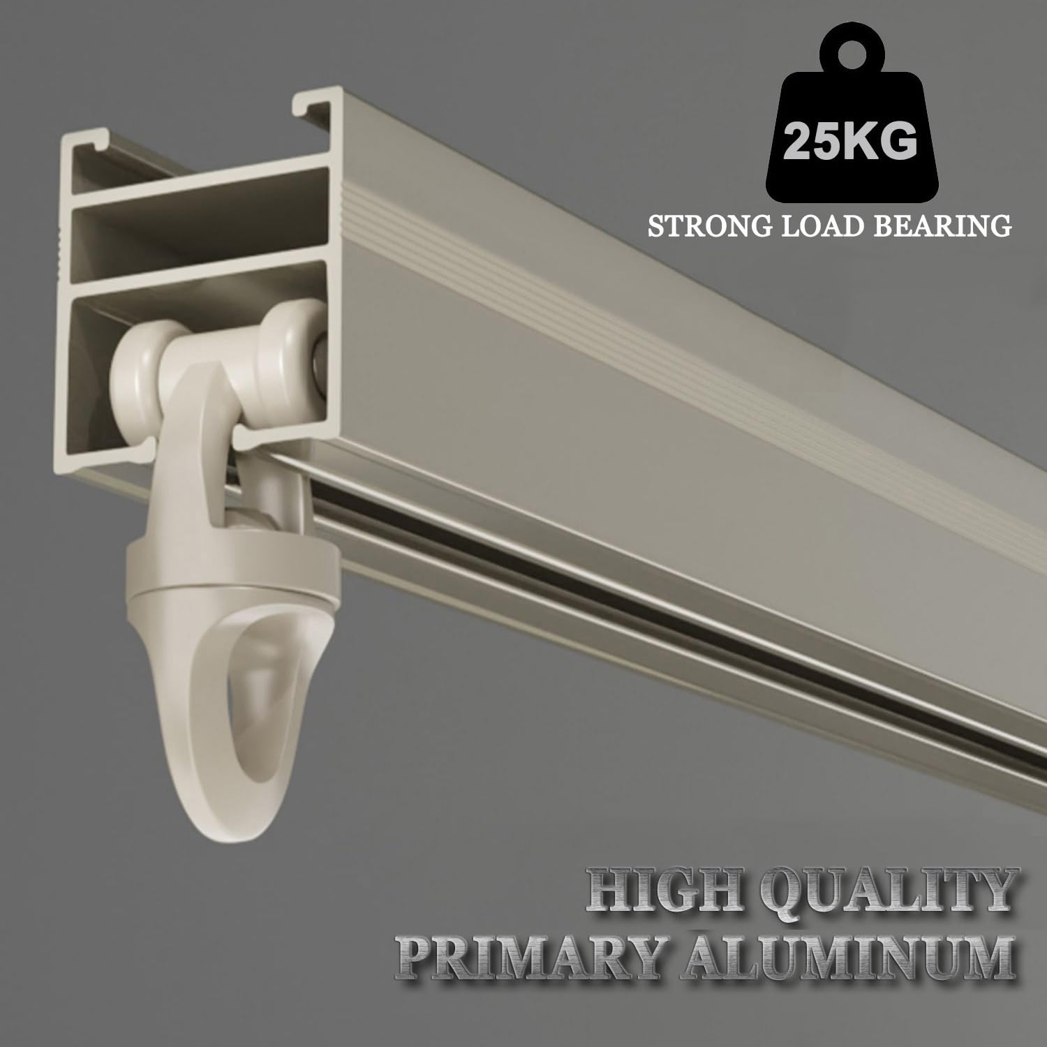 Szyna do zasłon sufitowych, regulowana, 160 cm i 125 cm, dwuwarstwowy stop aluminium dla łatwej instalacji, idealna do dekoracji domu