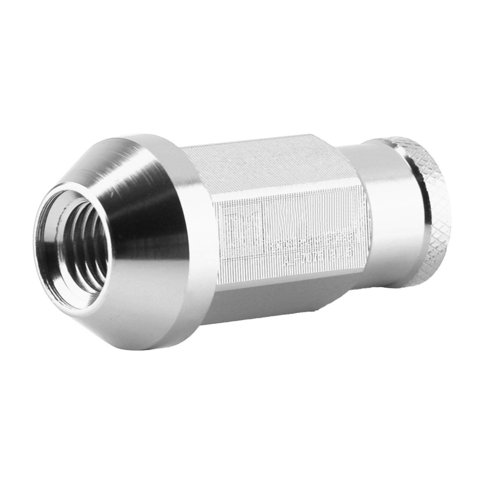 Tornillo para Neumático de Coche Rueda de Carreras Tuerca de Aluminio M12X1.5 Tornillo para Neumático de Coche Tuerca de Rueda Tuerca de Rueda de Carreras para el Hogar(Plata)