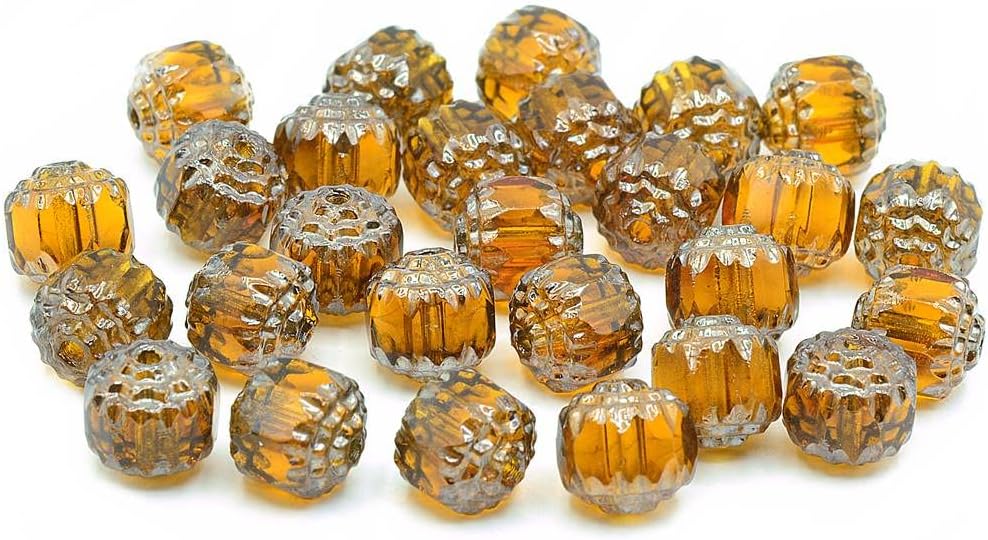 30 pcs Fire Polished Faceted Beads Cathedral 0.24 in (6 mm) Ruby Red 91436 90080-91436