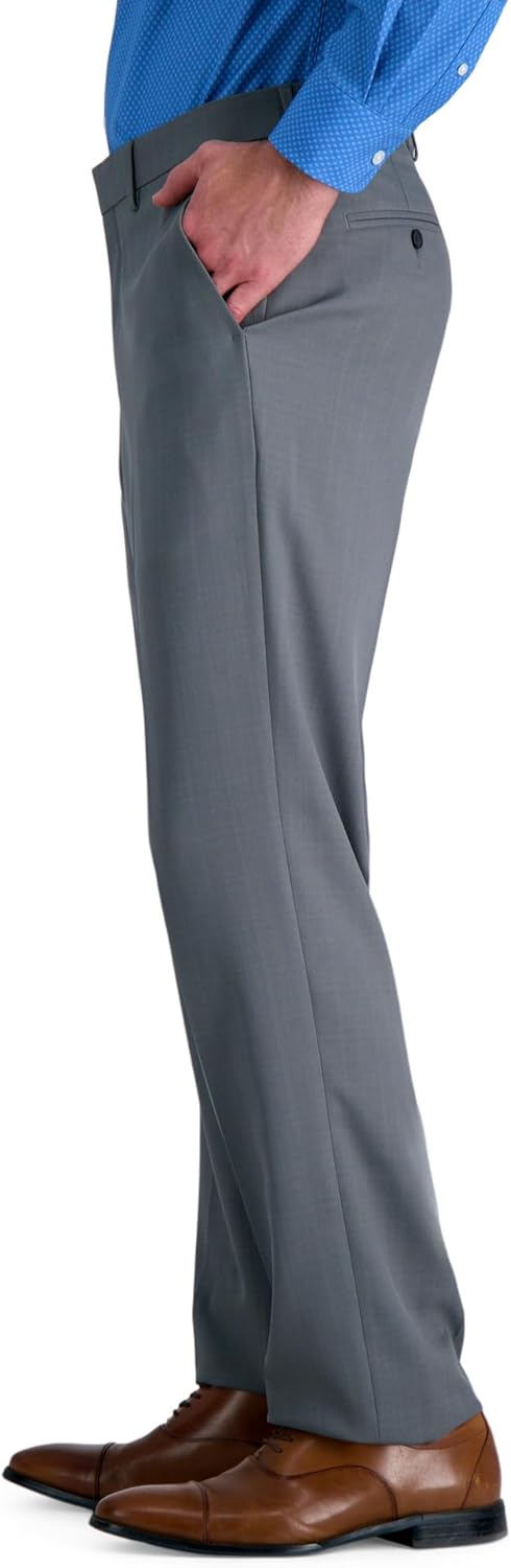 Haggar Mens Premium Comfort Dress Pant-Straight Fit Flat Front (Regular and Big & Tall Sizes) - Image 2
