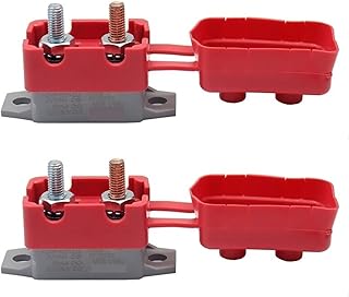 10-50A 12V Circuit Breaker Cover Dual Battery Fuse Automatic Auto Reset Circuit Breaker for Car Boat 2Pcs (Size : 25A)