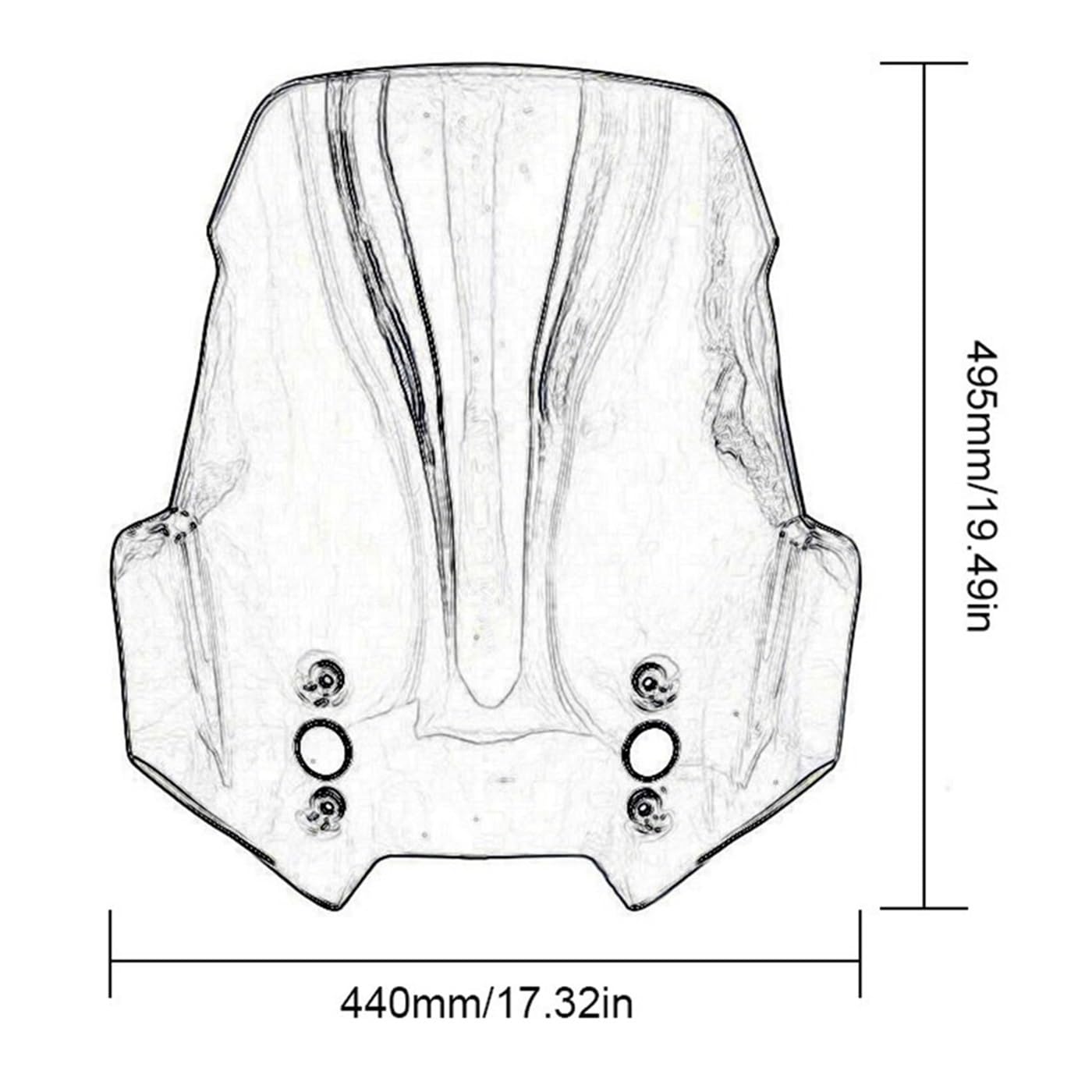 Motocicleta Parabrisas Deflectores De Aire para Parabrisas Delantero para Ve&rsys 1000 650 2015-2018 &rsys650 &rsys1000 Motor