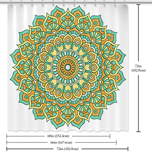Rideaux de douche rétro textile sans odeur avec 12 crochets - 7