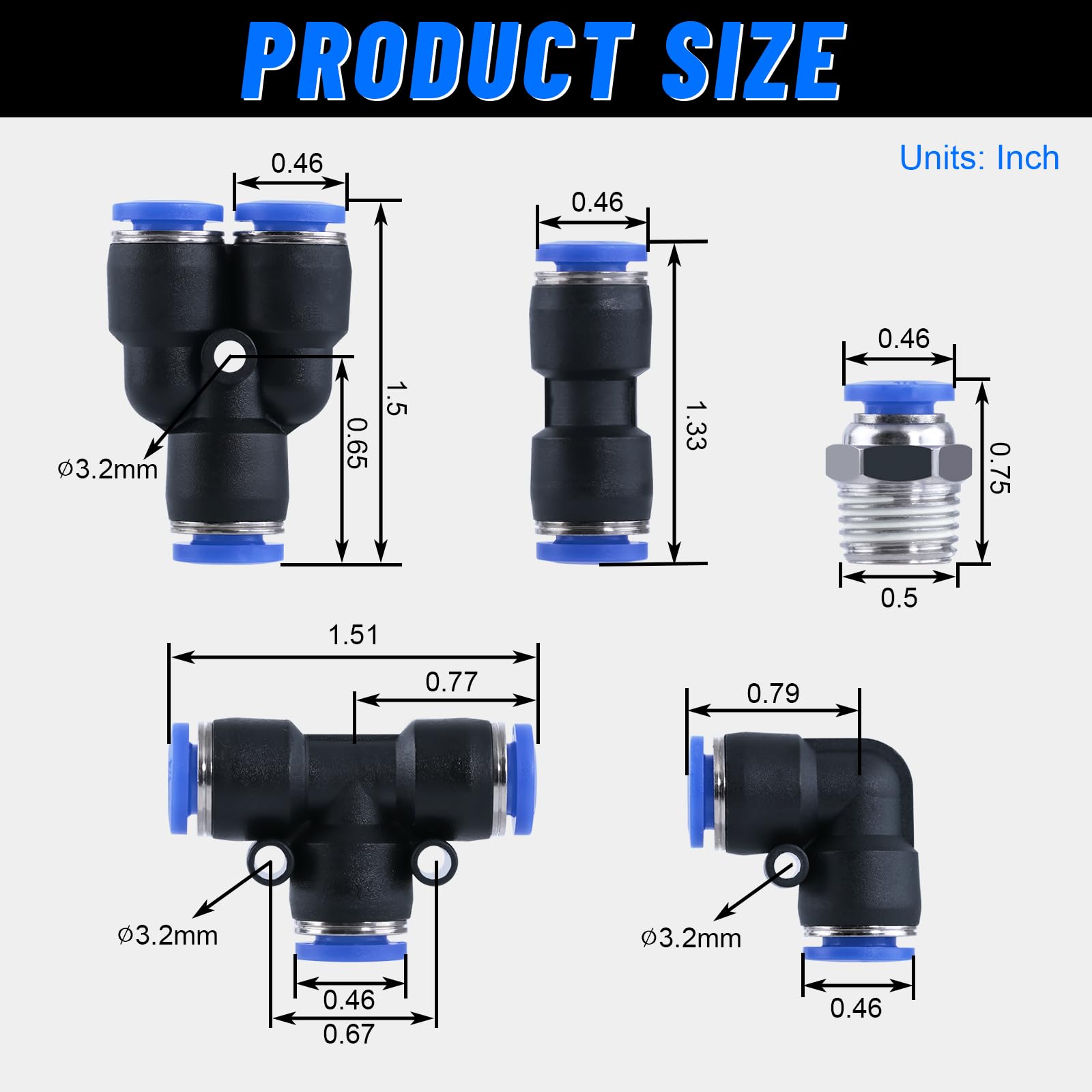Air Line Tubing Kit - 50FT with Fittings -4 Air Line Tubing Kit - 50FT with Fittings -4