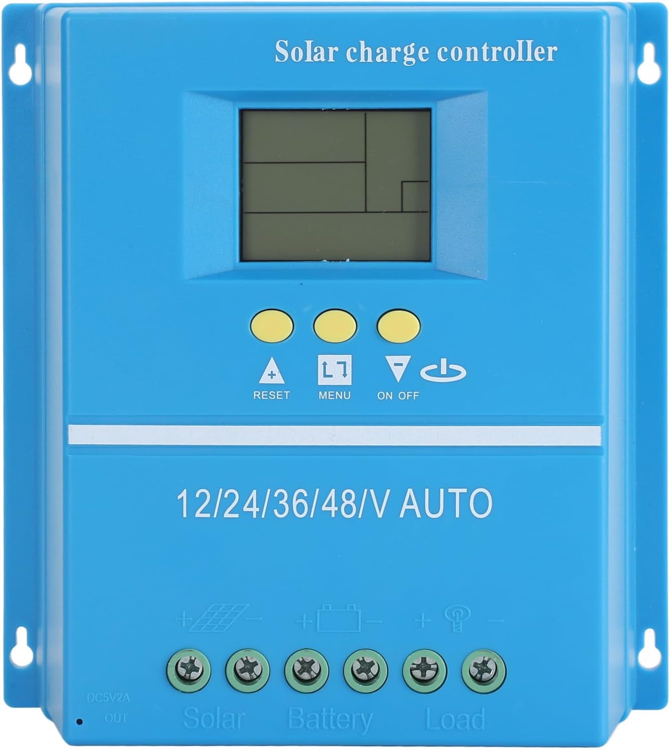 Haofy 60A MPPT Solar Charge Controller 12V/24V/36V/48V Auto, Solar Panel Battery Intelligent Regulator with LCD Display for Solar Photovoltaic System