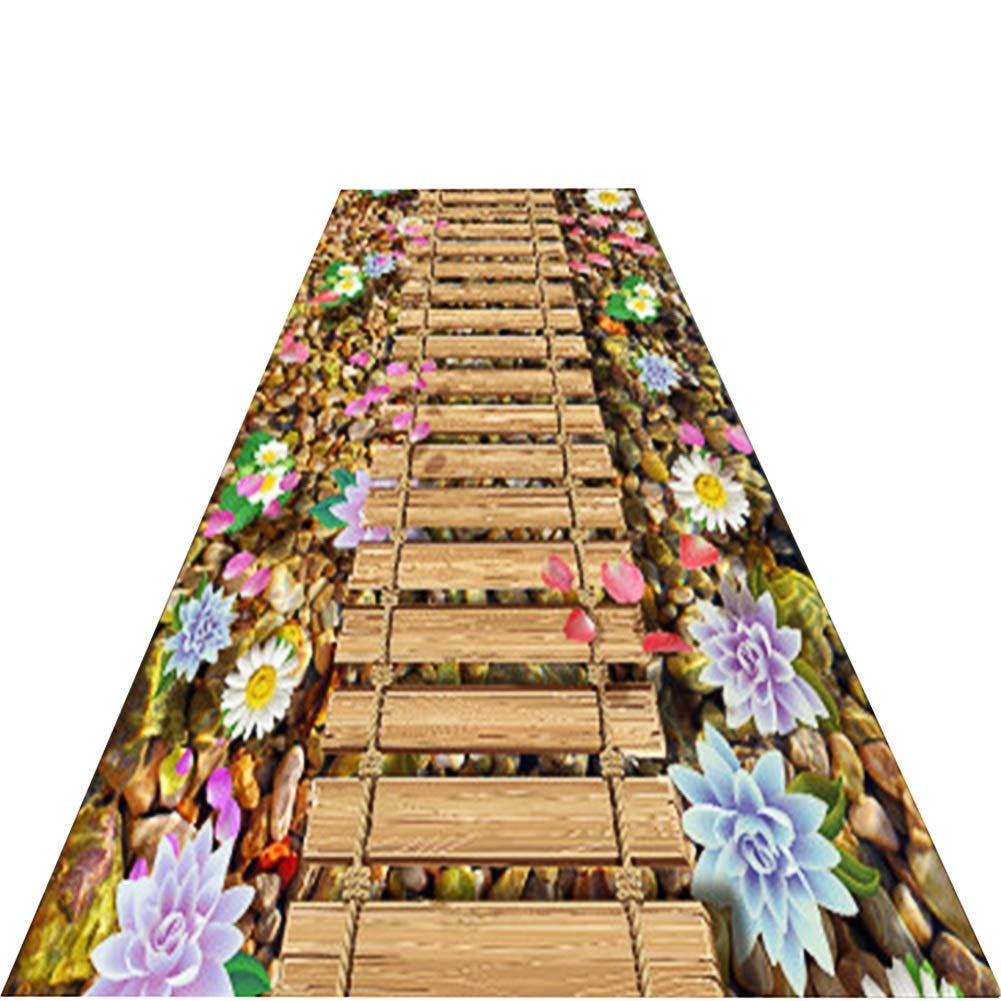 GJXY Runners carpets hallway gallery 3D slip moisture absorption Antibacterial stain resistant, 7mm height Available for hotel stays,1.6 * 6m