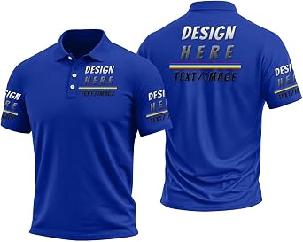 Custom Polo Shirts for Men Women Design Your Own Golf Jersey Personalized Print/Embroidered Text Custom Shirt