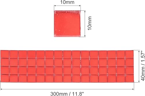 Miniatura 9 de uxcell 600 azulejos autoadhesivos de discoteca de 0.394 x 0.394 in, mini mosaico, azulejos cuadrados de vidrio para manualidades, bolas de