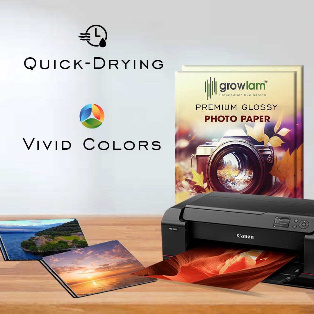 Growlam Fotopapier, glänzend, 150 g/m², 20 Blatt