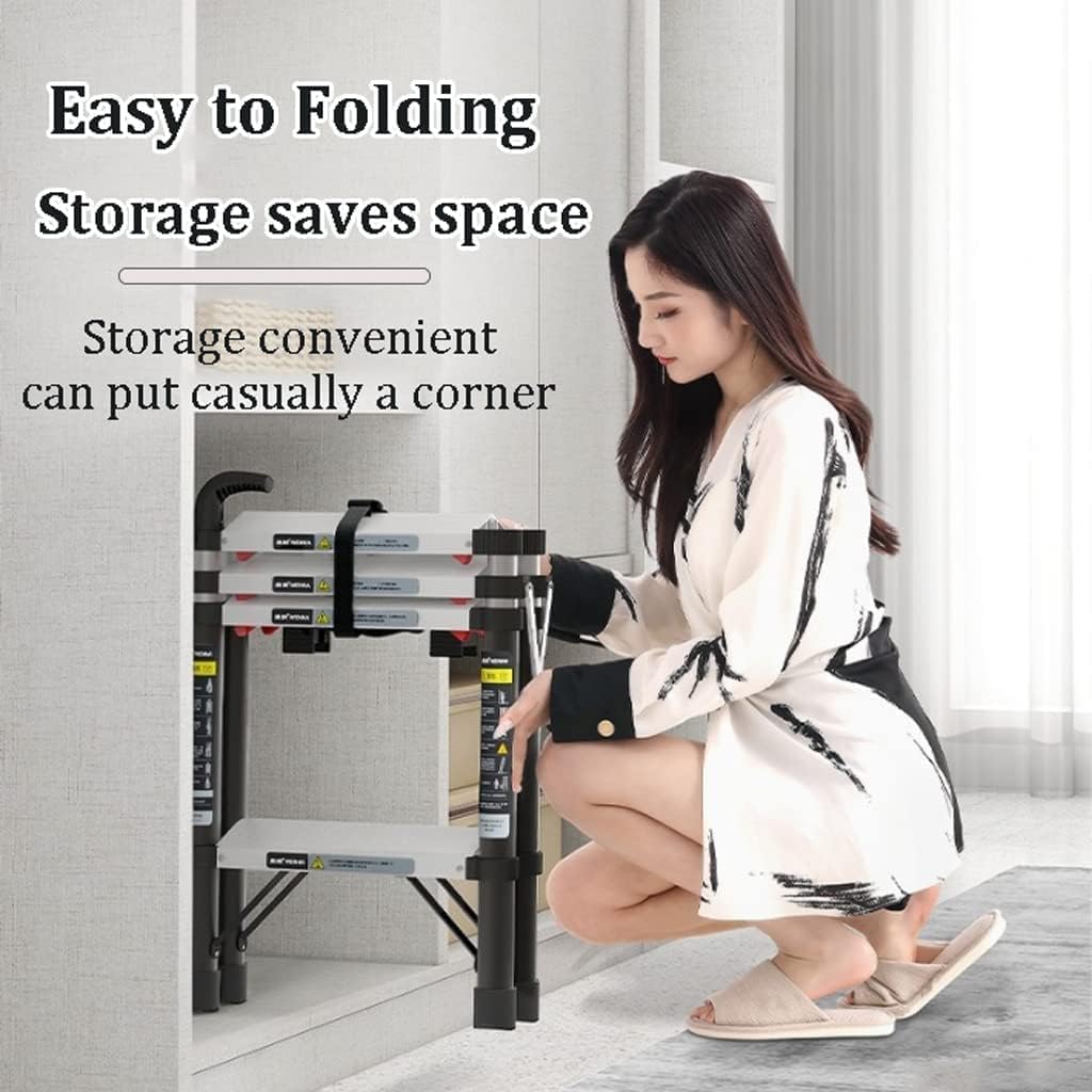 Step Ladder Folding Step Stool Extension Ladder Folding Ladder Telescoping Ladders With Handrails Aluminum Stepladders Ladder A-frame Step Ladders Folding Ladder Telescoping Ladder ( Color : A , Size