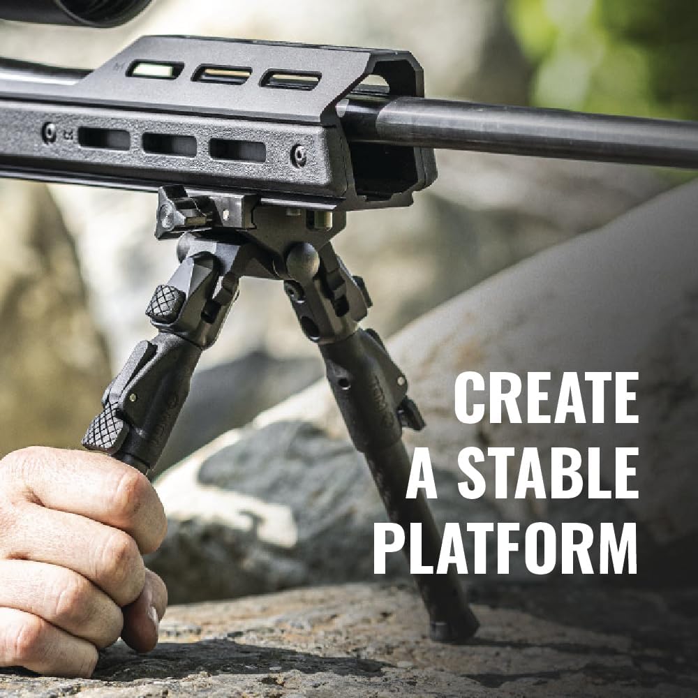 MDT Grnd-POD - Hunting and Shooting Bipod with Cant Adjustment (Black, M-LOK)