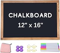 KOOLDE 12x16 Inch Magnetic Hanging Chalkboard with Wood Frame - Wall Blackboard Sign for Home, Office, Kids, Restaurant