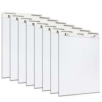 Class Captain Sticky Easel Flip Chart Paper - 8 Pads, Anchor Chart Paper  For Teachers Or Office