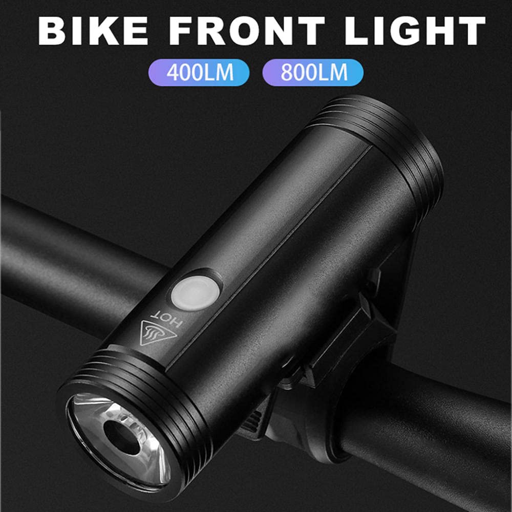 Światło rowerowe, 800 lumenów Akumulatorowe światła rowerowe USB, 5 trybów Oświetlenie roweru górskiego 4000 mAh, wodoodporny reflektor LED IPX6, bezpieczeństwo i łatwy montaż Przednie światło rowerowe