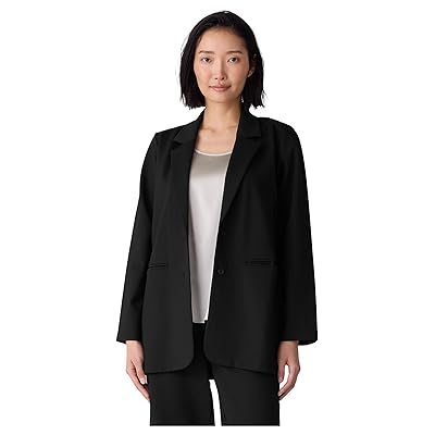 Eileen Fisher Washable Flex Ponte Long Blazer Women