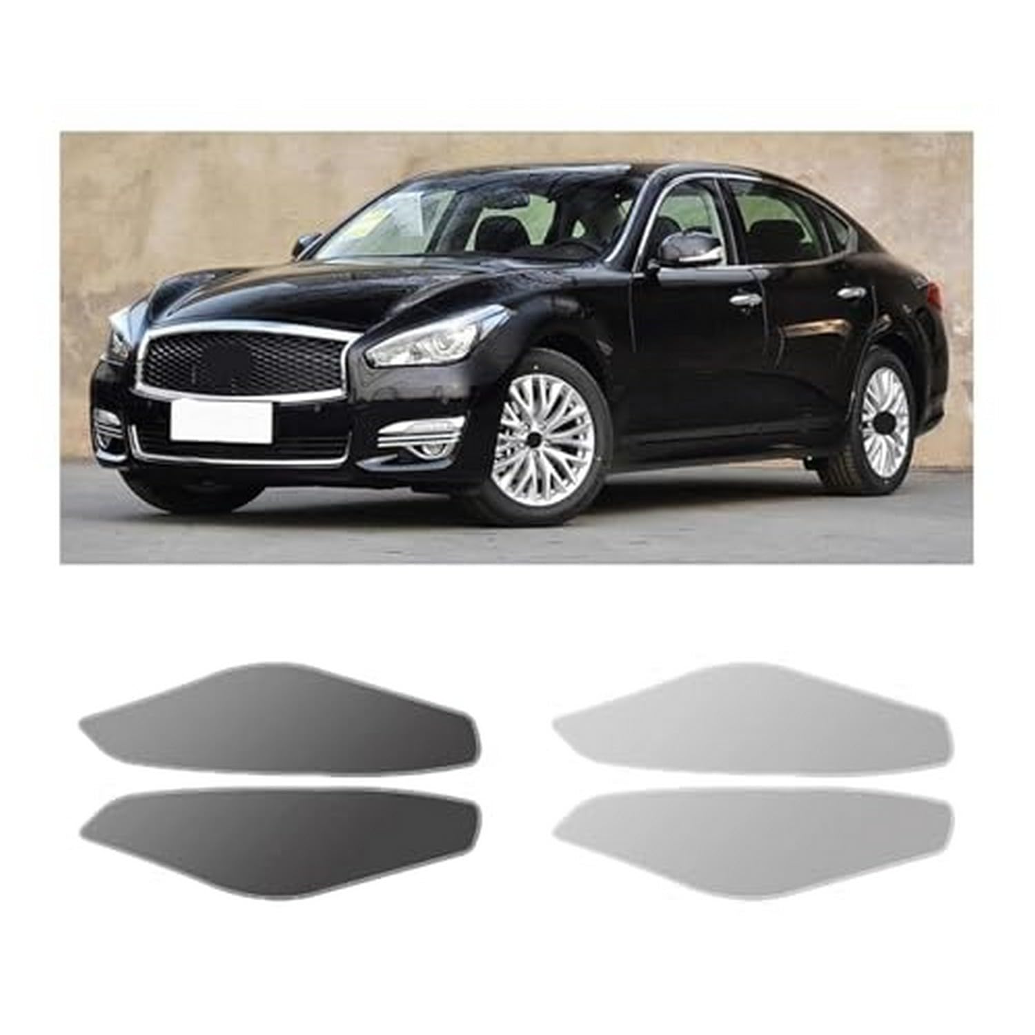 Film de protection pour phare de voiture Q70 Y51 2015-2019 en vinyle noir anti-rayures
