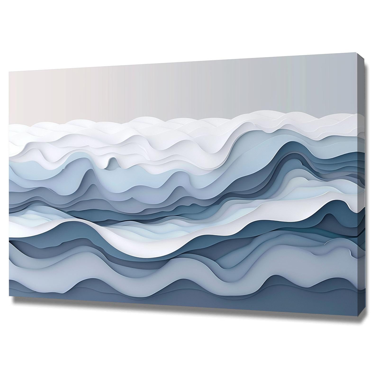 Tableau moderne 60x80cm encadré pour rénover un mur de salon nu - 8