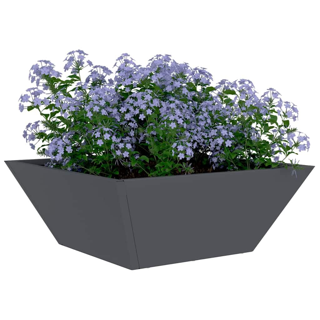 Vidaxl Garden Planter 40 X 40 X 15 Cm Cold-Rolled Steel Anthracite