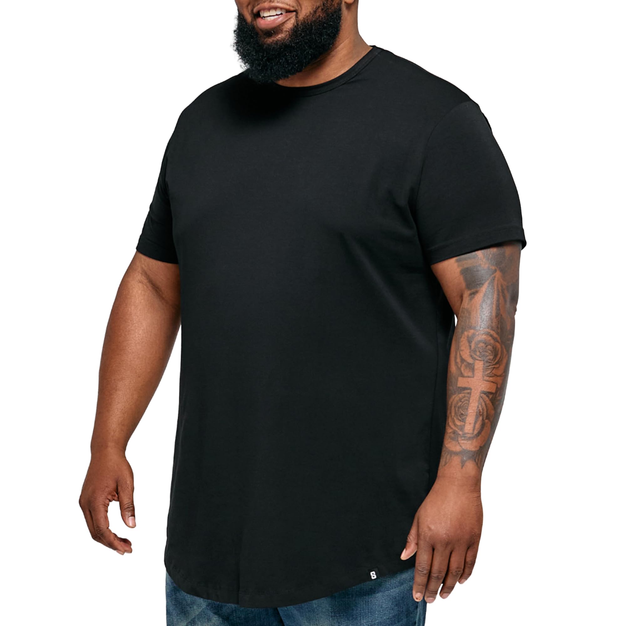 STRONGSIZE Big and Tall T-Shirts for Men – Stretch Cotton Crewneck XL-8XL | Available in Regular and Longer Length