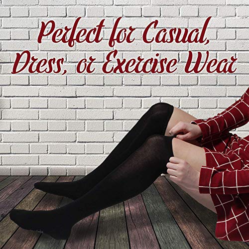 BambooMN Women's Rayon from Bamboo Knee High Casual Dress Sport Socks - Assorted Packs2
