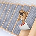 MBIGM 8" X 30" (15 in Pack) Non-Slip Carpet Stair Treads Non-Skid Safety Rug Slip Resistant Indoor Runner for Kids Elders and Pets with Reusable Adhesive, Light Grey
