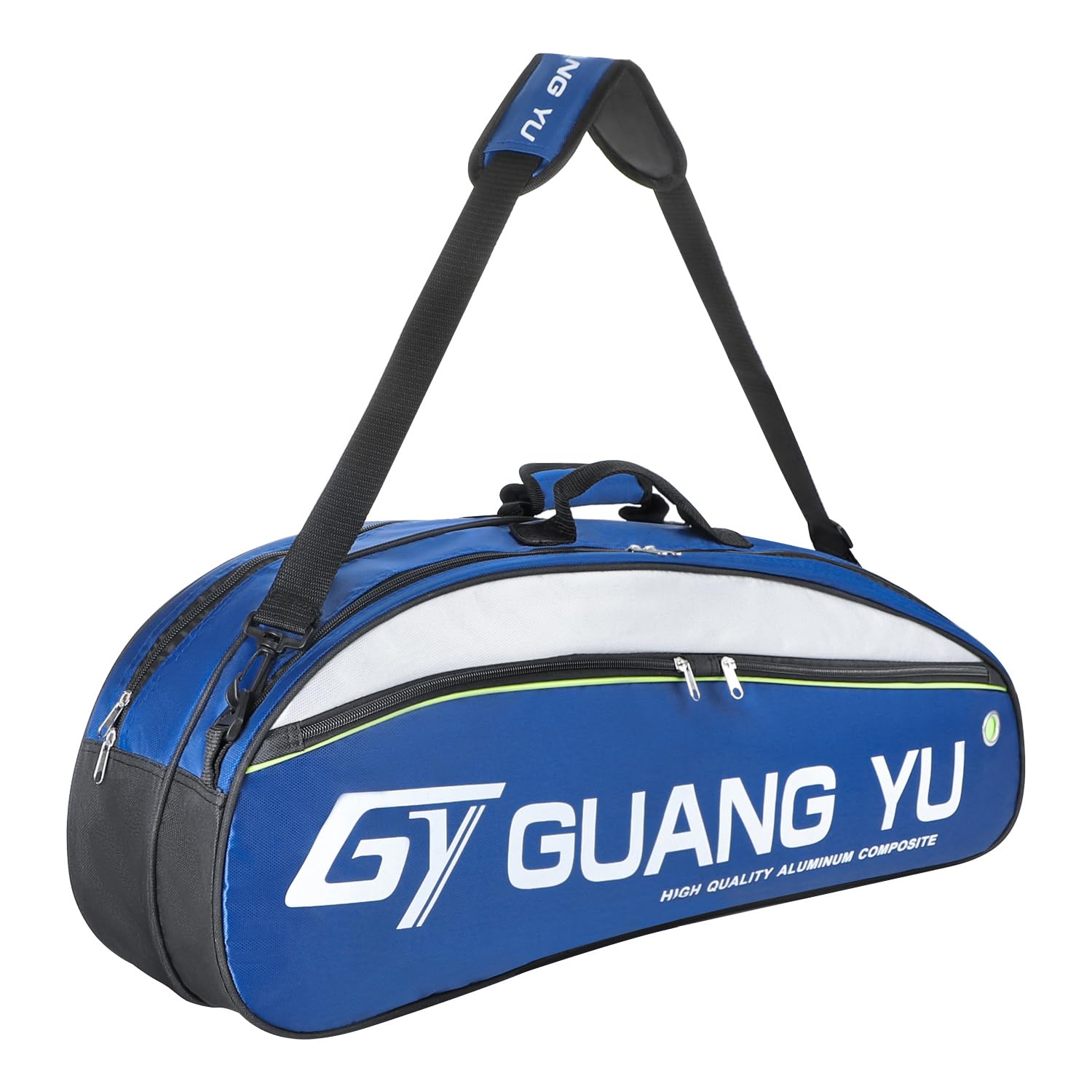 ITODA Large Capacity Waterproof Tennis Bag 6 Pack Badminton Racquet Handbag Portable Squash Racket Carrying Bag Adjustable Strap Battledore Sport Duffel Gym Equipment Carry Case Blue