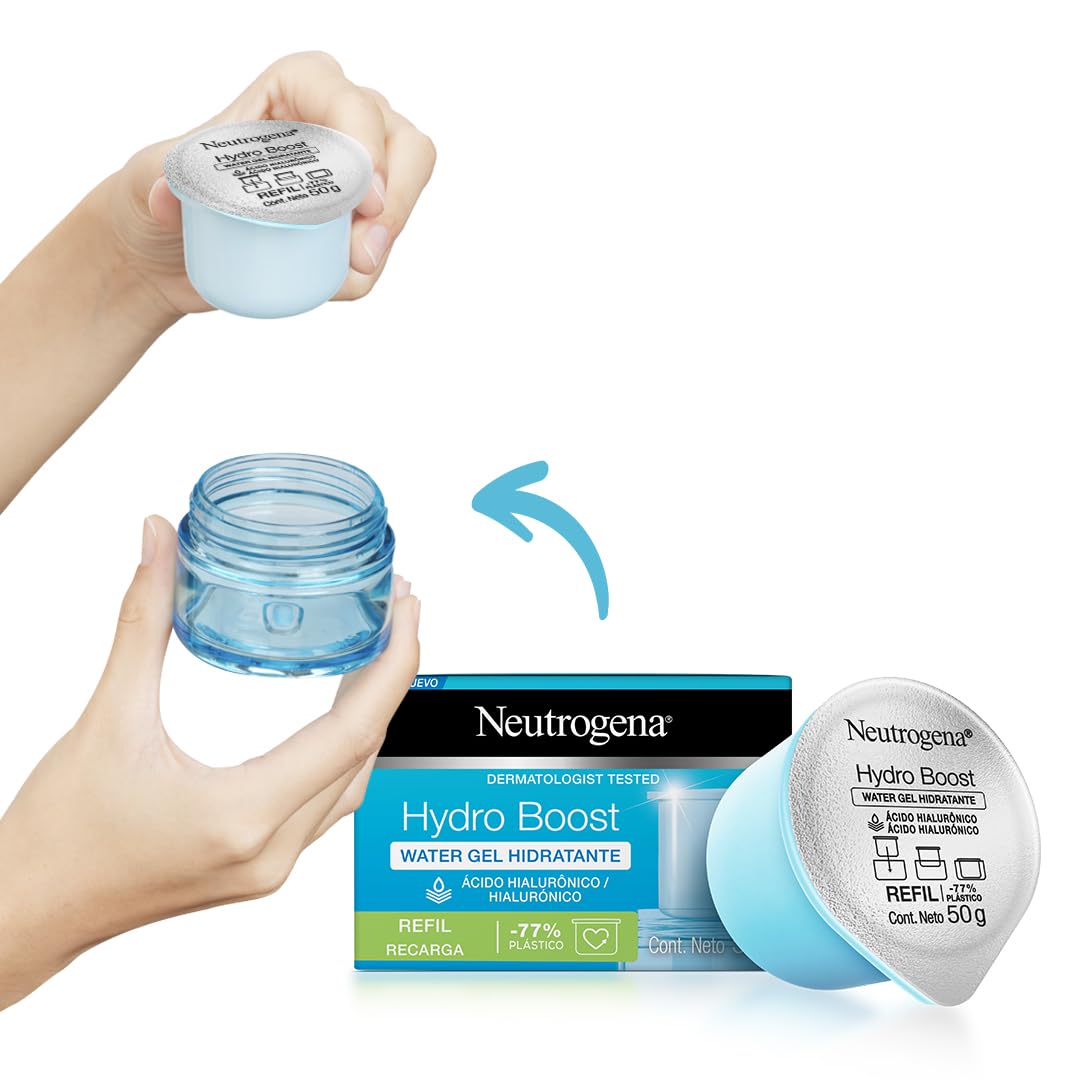 Neutrogena Hidratante Facial Hydro Boost Water Gel 50g + Refil Hydro Boost Water Gel 50g em promoção! Veja a oferta e mais achadinhos de Hidratação 6 Hoje é o melhor dia para comprar Neutrogena Hidratante Facial Hydro Boost Water Gel 50g + Refil Hydro Boost Water Gel 50g com aquele preço maroto! Promoção! Aproveite a oferta! 6