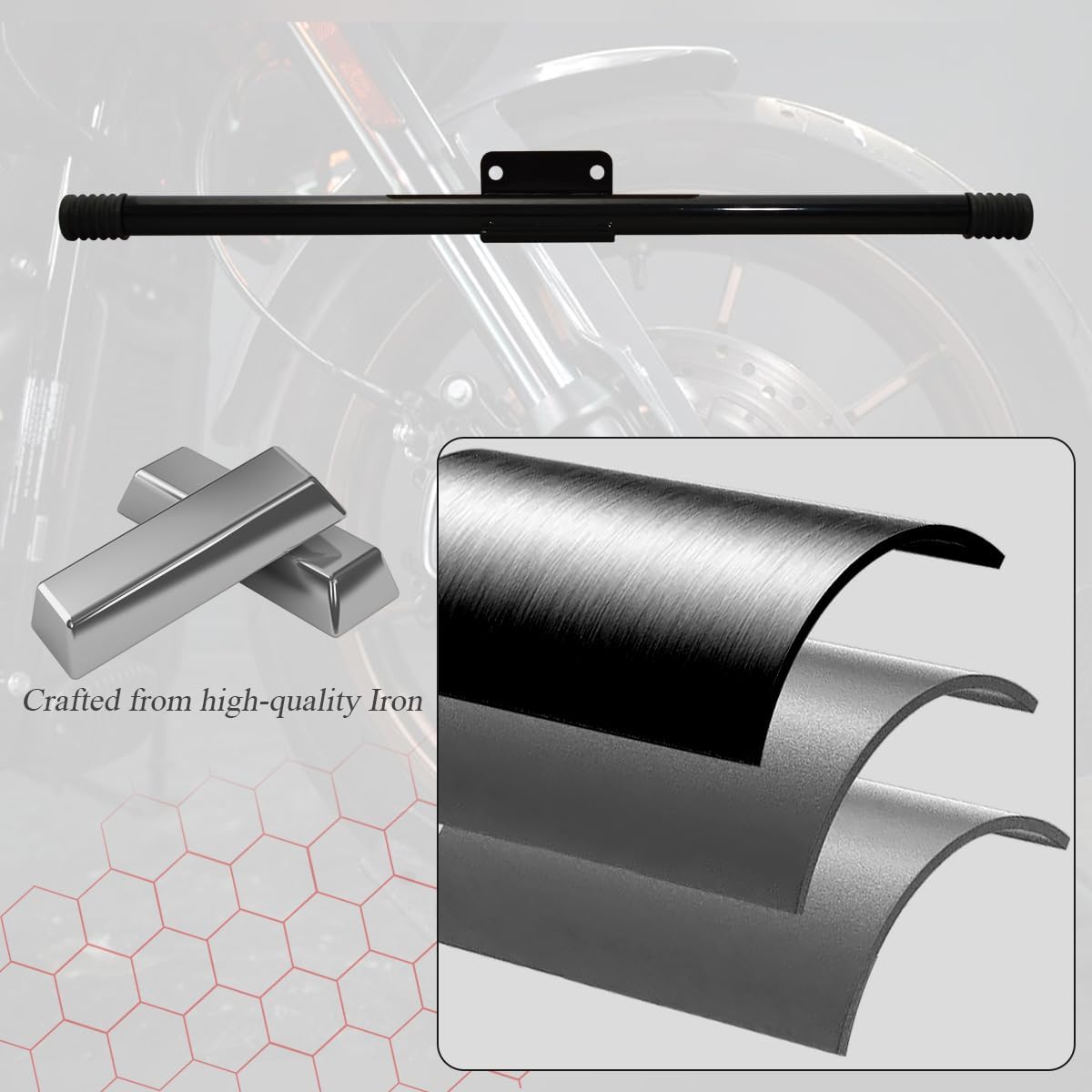 WOWTK Highway Peg Crash Bar Engine Guard for Harley Softail Low Rider S FXLRS, Low Rider ST FXLRST 2022-2023, Black
