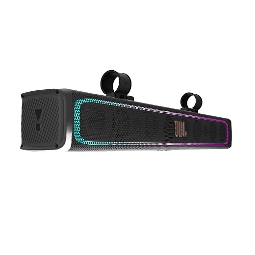 JBL RallyBar XL - 35" Bluetooth Universal Outdoor Vehicle Soundbar with Built-in 300w RMS Amplifier, LED Lights, IP66 Water & Dust Resistant