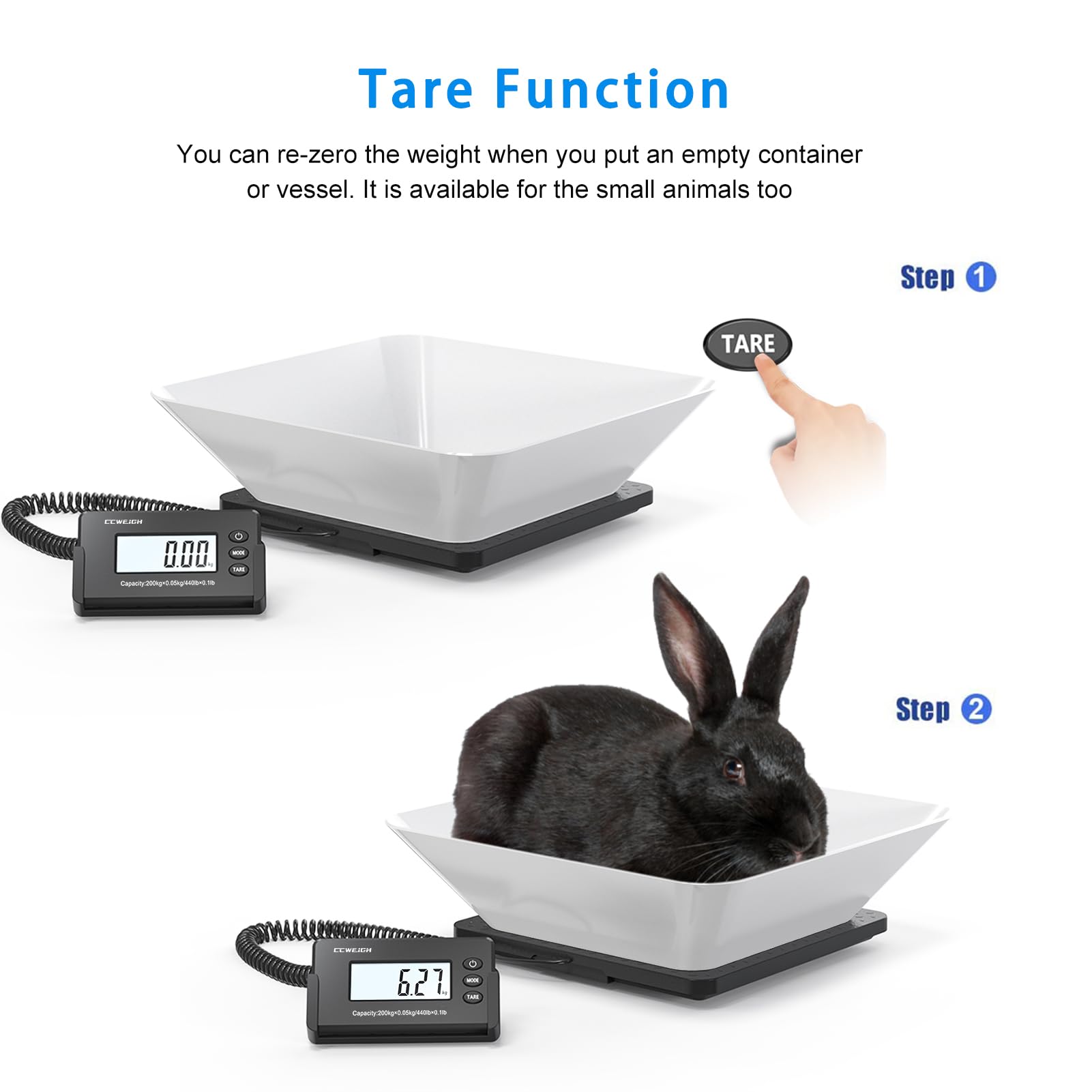 Balance postale 200 kg x 28,3 g très précise en ABS grande plate-forme ultra légère pour colis d'expédition, petites entreprises, bureaux de poste, balance à bagages avec batterie et adaptateur