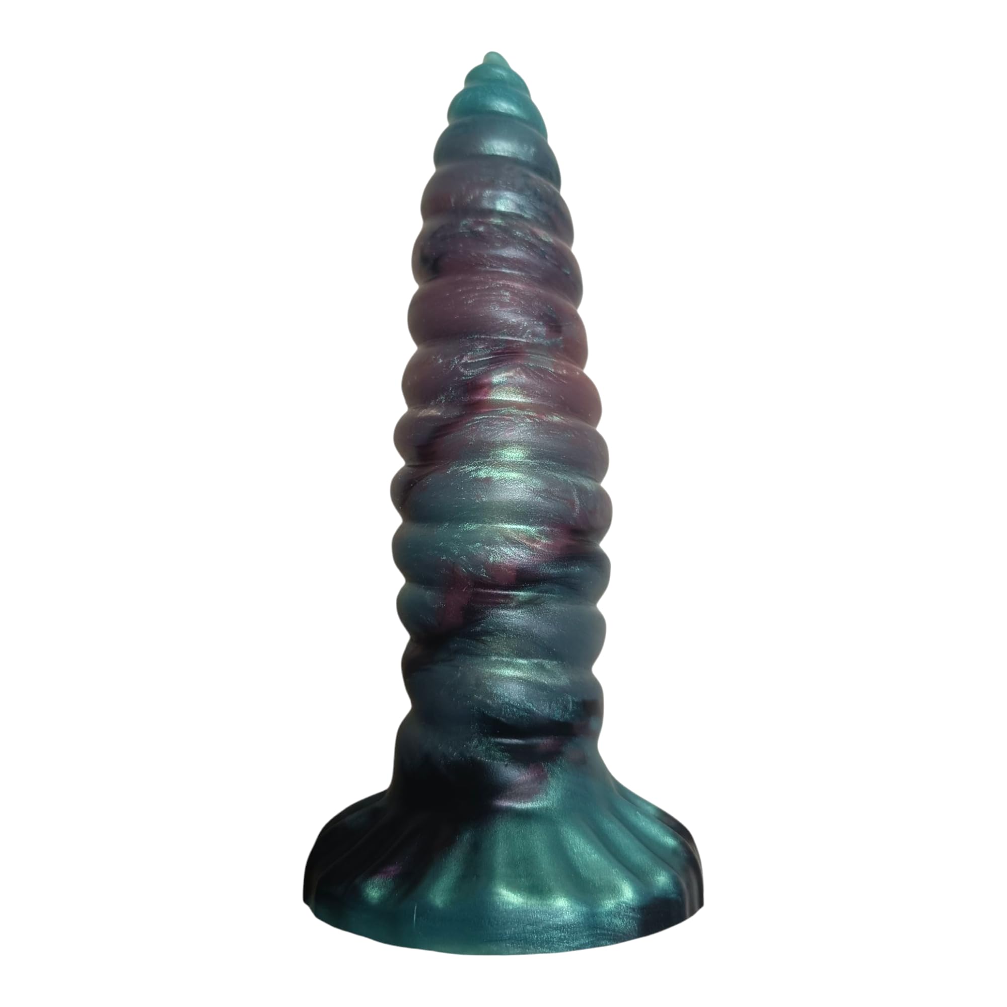 Stormhill the Unicorn, 22 cm, dildo fantasy a forma di unicorno, silicone platinico, morbido, dildo in silicone, sex toy, fatto a mano, prodotto in Germania, unisex, per adulti (Nero-rosso-verde)