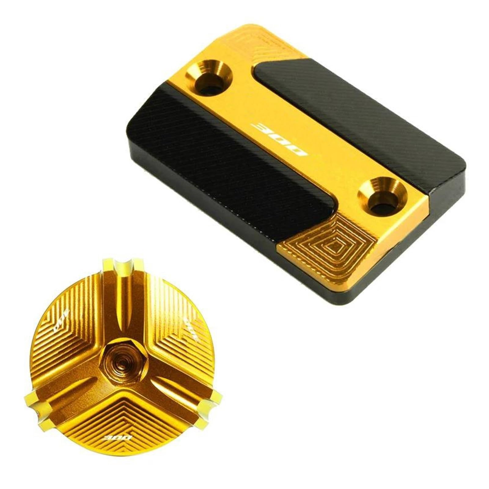 KLAUER Accesorios Motos Cubierta De Depósito De Líquido De Frenos Delantero para Motocicleta Y Tapón De Llenado De Aceite De Motor para CRF300L CRF 300 L CRF 300L 2021 2022(Color:Oro,Tamaño:3)