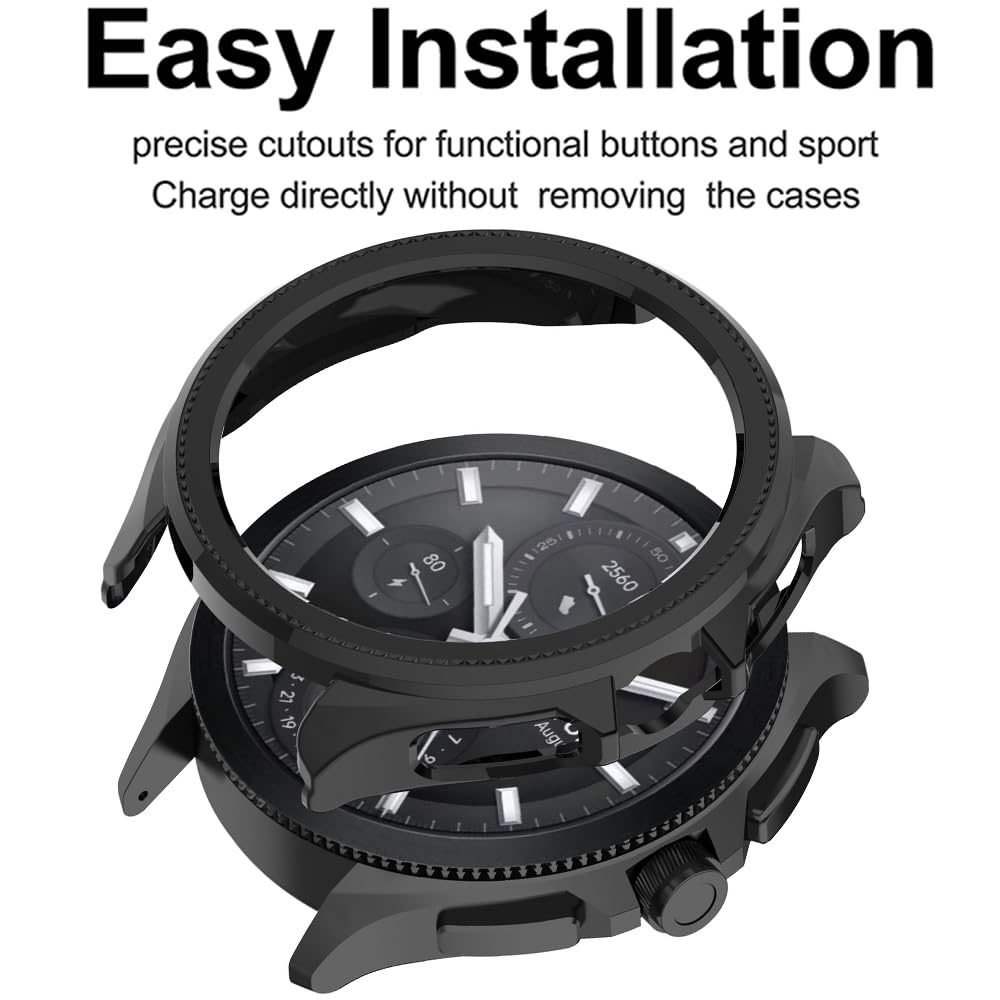 2 Pezzi Custodia Protettiva PC Rigida per Google Pixel Watch, con (S8T