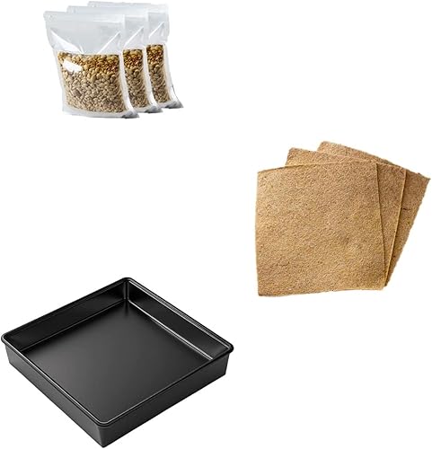 Miniatura 3 de Kit de cultivo de hierba para gatos, semillas orgánicas, tapetes de cultivo de yute, contenedor de cultivo de 10 x 10 pulgadas, ideal para gatos de