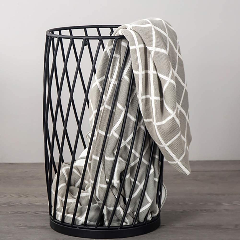 Porte-parapluie rond en métal noir avec perles CHEWYNP pour entrée