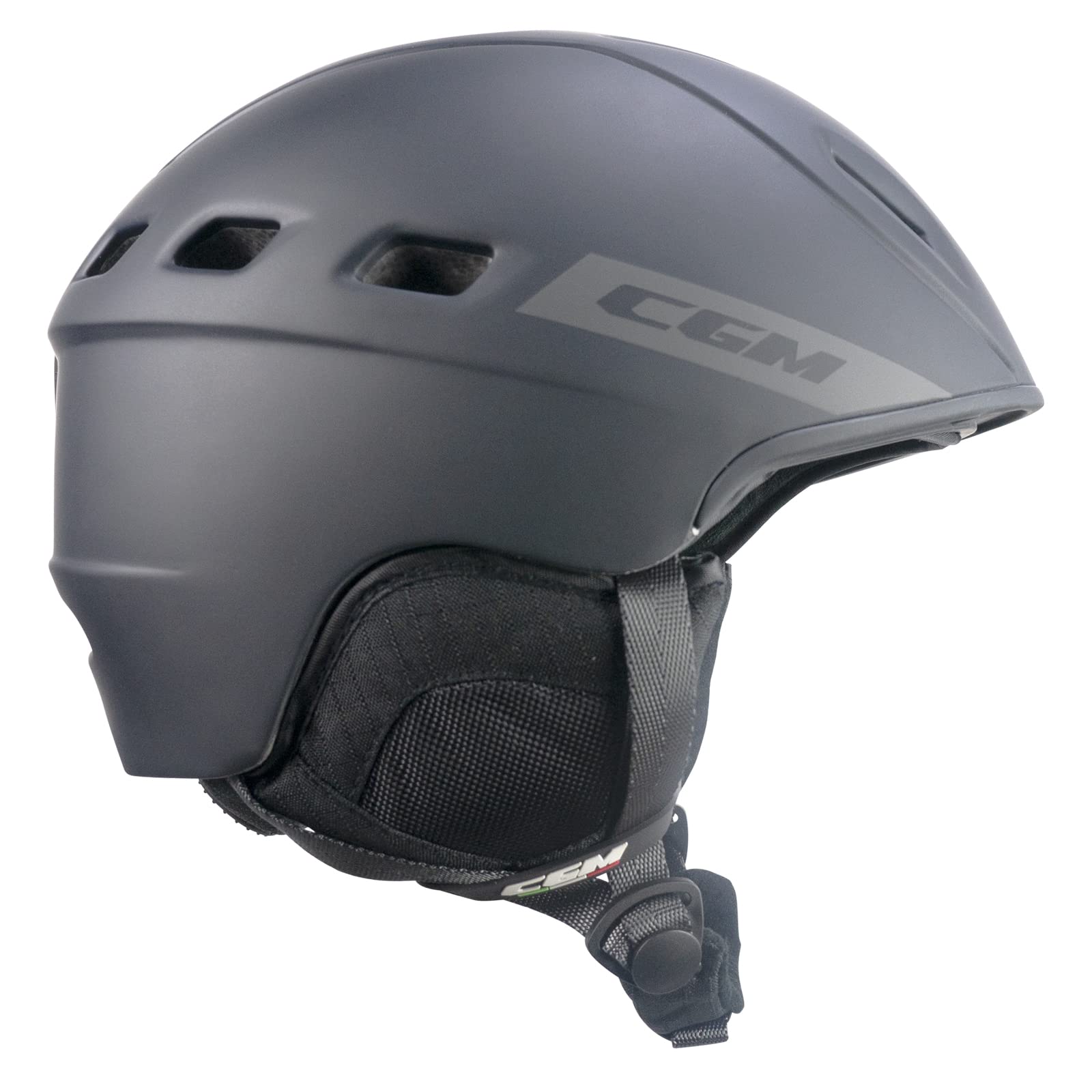 CGM Primo, Casque de Ski Mixte Adulte, Noir Mat, M (54-58cm)