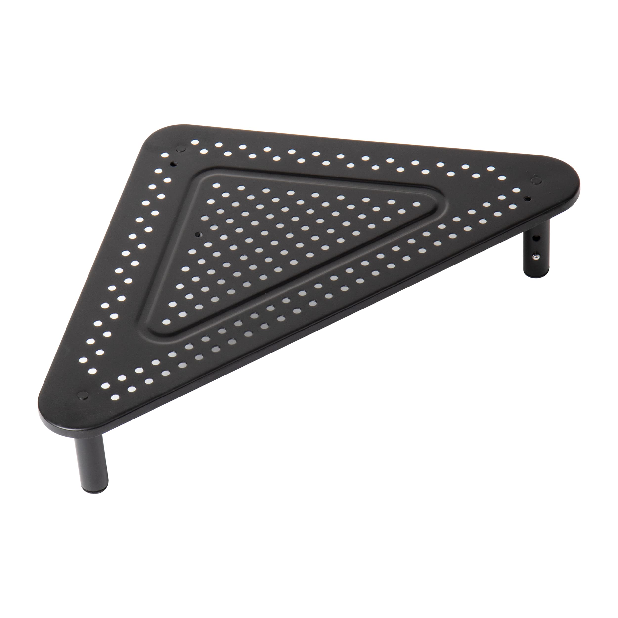 Mind Reader TRISTAND-BLK Stand Riser, Triangle Adjustable, Ventilated Metal for Computer, Laptop, Monitor, Black 3 Leg